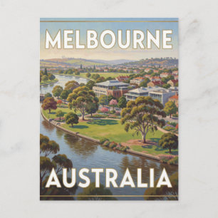 Melbourne Australien grüne urbane Landschaft Postkarte