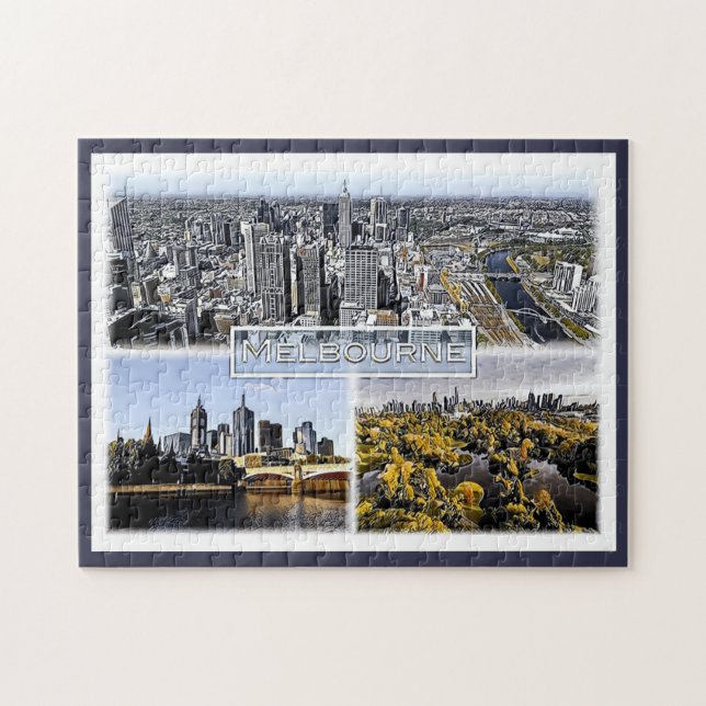 Melbourne - Australien - Mosaik - Puzzle (Horizontal)