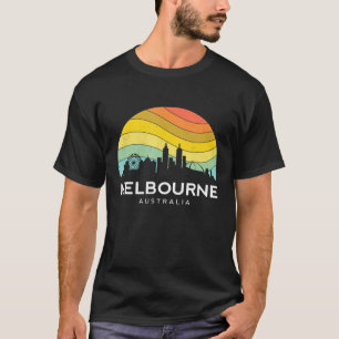 Melbourne Australien Retro Vintage Flagge Outback T-Shirt