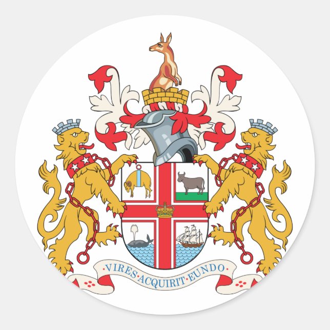 Melbourne, Australien Runder Aufkleber (Vorderseite)