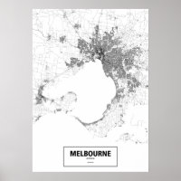 Melbourne, Australien (schwarz auf weiß, Brauch)