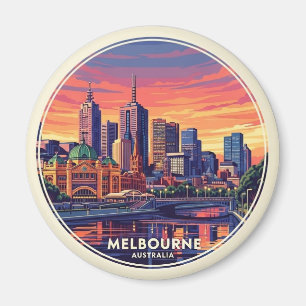 Melbourne Australien Skyline Reise Magnet