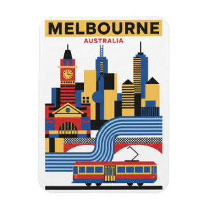 Melbourne Australien Skyline Reise Magnet