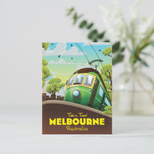 Melbourne Australien Straßenbahn Einladungspostkarte