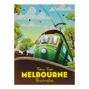 Melbourne Australien Straßenbahn  Poster