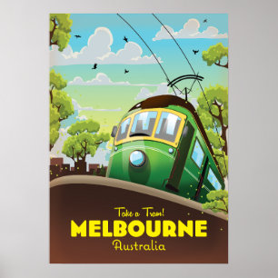 Melbourne Australien Straßenbahn  Poster