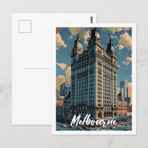 Melbourne Australien Vintage Berühmter Reiseort Postkarte