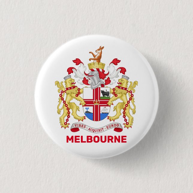 Melbourne, Australien - Wappen Button (Vorderseite)