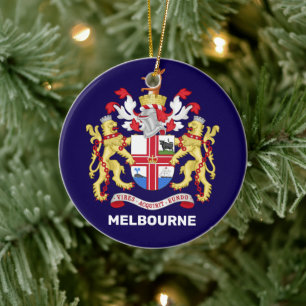 Melbourne, Australien - Wappen Keramik Ornament