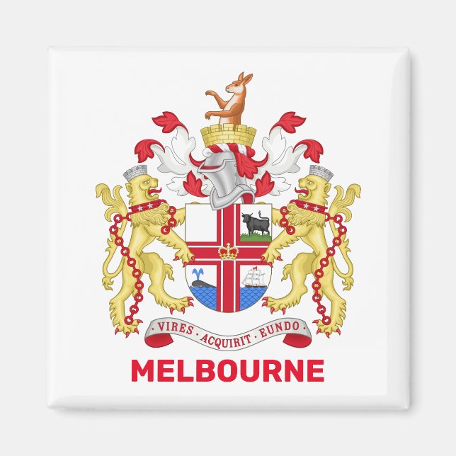 Melbourne, Australien - Wappen Magnet (Vorne)
