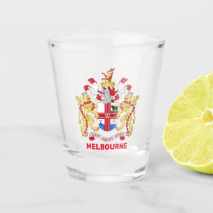 Melbourne, Australien - Wappen Schnapsglas