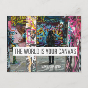 Melbourne (Australien) Zitat Postcard - Graffiti Postkarte