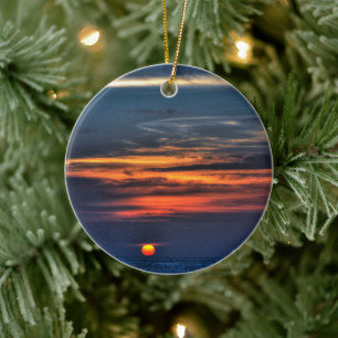 Melbourne Beach Florida Sunrise Keramik Ornament