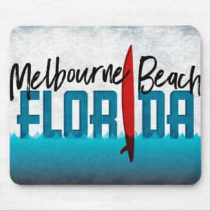 Melbourne Beach Florida Surfboard Surfbrett Mousepad