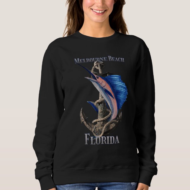 Melbourne Beach Florida Swordfish Marlin Ocean Fis Sweatshirt (Vorderseite)