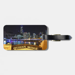Melbourne CBD Queens Bridge City Lights Gepäckanhänger