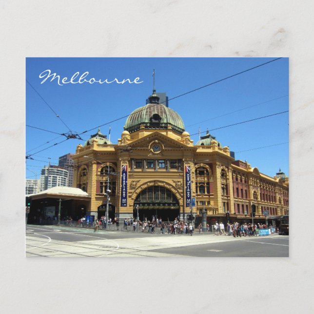 Melbourne Flinders Postkarte (Vorderseite)