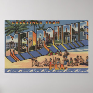 Melbourne, Florida - große Buchstabe-Szenen Poster