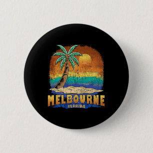 Melbourne Florida Vintag Distressed Souvenir Button