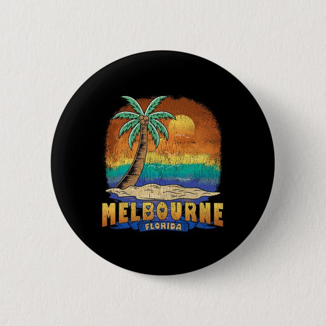 Melbourne Florida Vintage-Antik-Souvenir  Button (Vorderseite)
