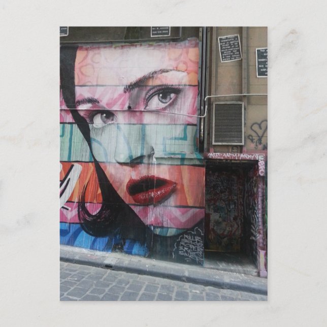 Melbourne Graffiti Urban Art Postcard Hosier Lane Postkarte (Vorderseite)
