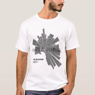 Melbourne-Karten-T - Shirt