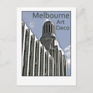 Melbourne-Kunst-Deko - Jahrhundert-Gebäude Postkarte
