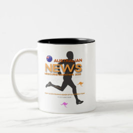 Melbourne Marathon 2025 Zweifarbige Tasse