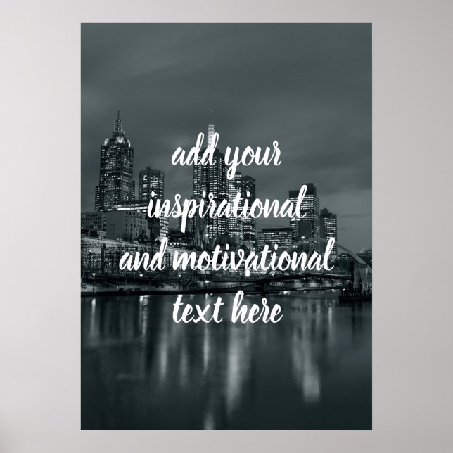 Melbourne nach Nacht Poster (Vorne)