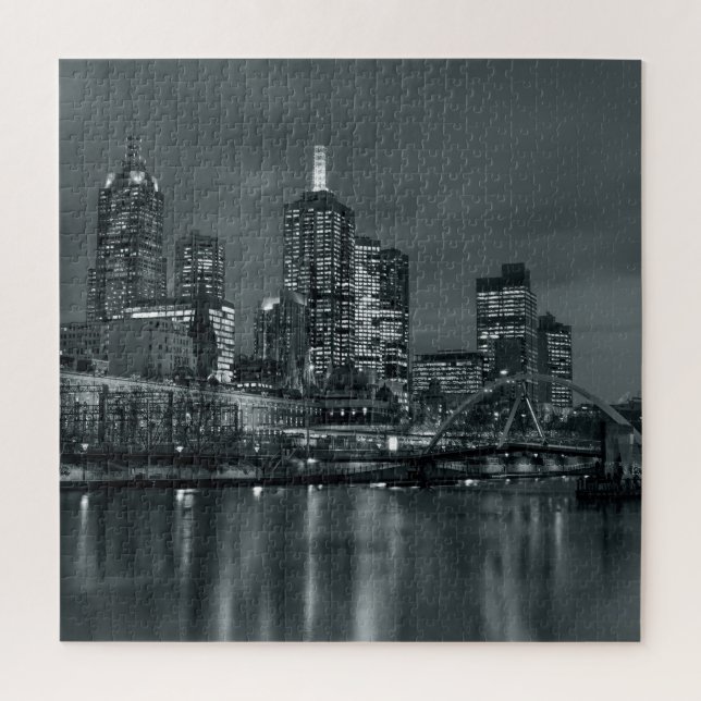 Melbourne nach Nacht Puzzle (Vertikal)