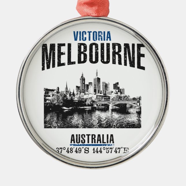 Melbourne Ornament Aus Metall (Vorne)