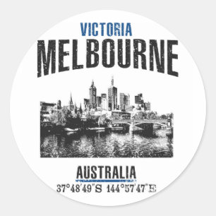 Melbourne Runder Aufkleber