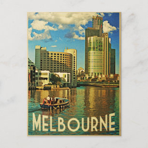 Melbourne Skyline Australia Postkarte