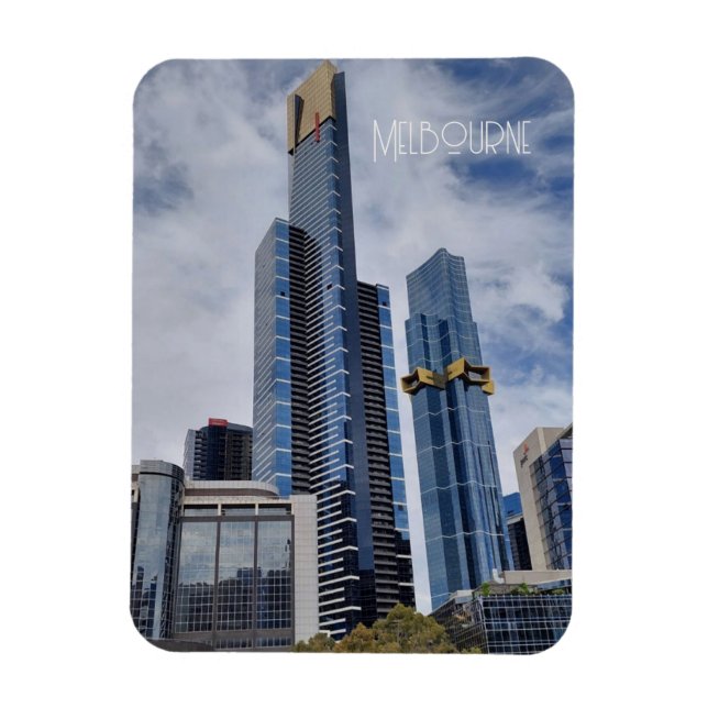 Melbourne Skyline  Magnet (Vertikal)