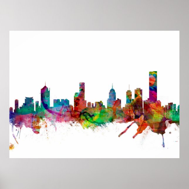 Melbourne Skyline Poster (Vorne)