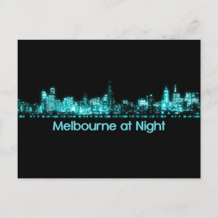 Melbourne Skyline Postkarte