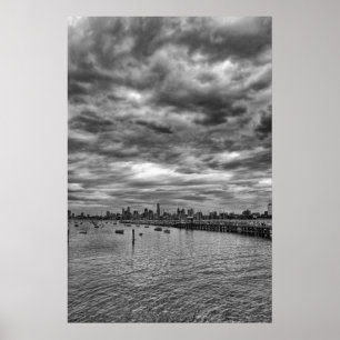 Melbourne-Skyline von St. Kilda Poster