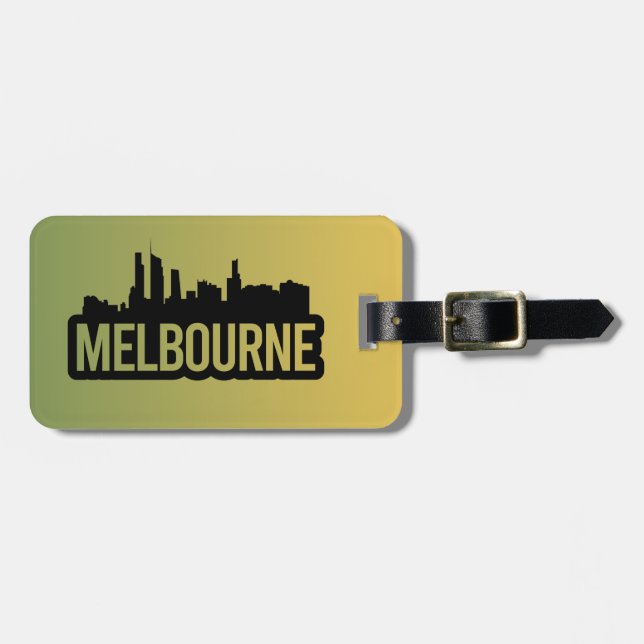 Melbourne Stadt Australien Victoria Skyline Souven Gepäckanhänger (Vorderseite horizontal)