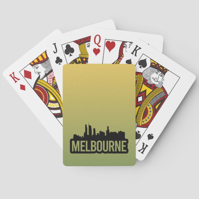 Melbourne Stadt Australien Victoria Skyline Souven Spielkarten (Rückseite)