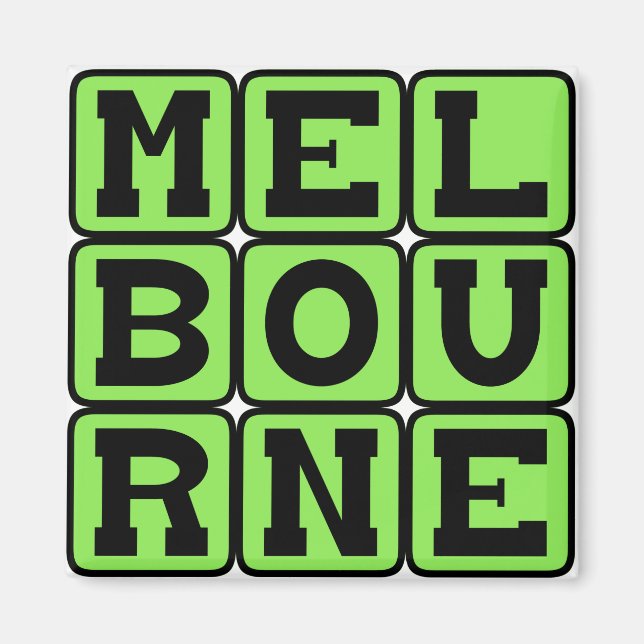 Melbourne, Stadt in Australien Magnet (Vorne)