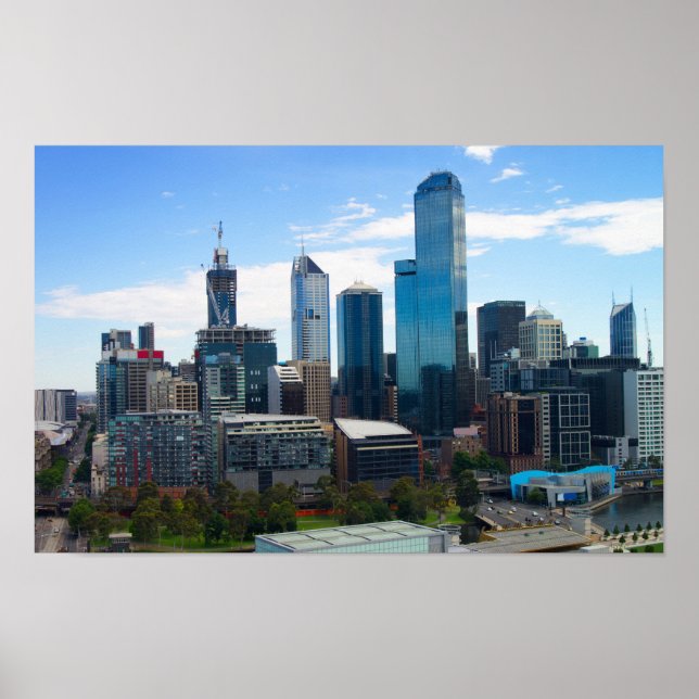 Melbourne Stadt Poster (Vorne)