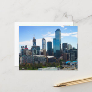 Melbourne Stadt Postkarte