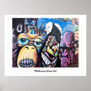 Melbourne-Straßen-Kunst-/Graffiti-Plakat Poster