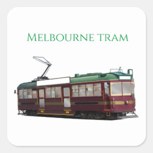 Melbourne-Straßenbahn Quadratischer Aufkleber