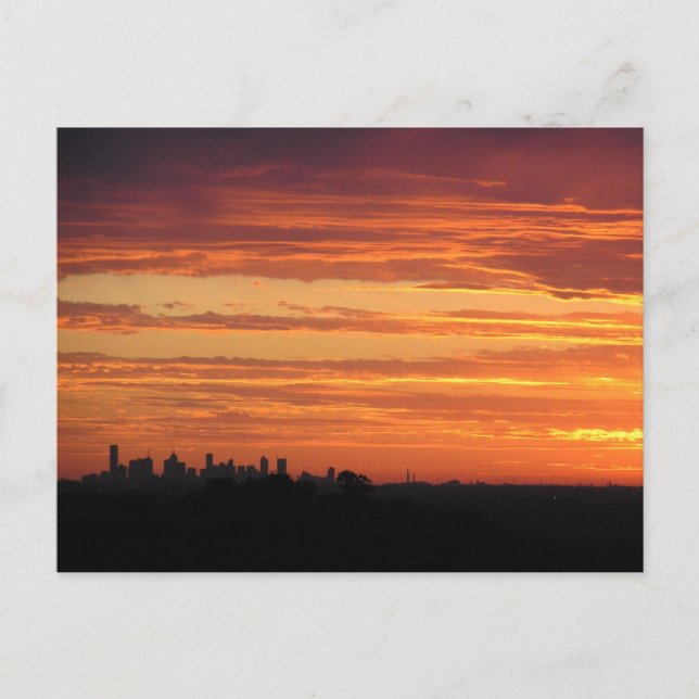 Melbourne Sunset Postkarte (Vorderseite)