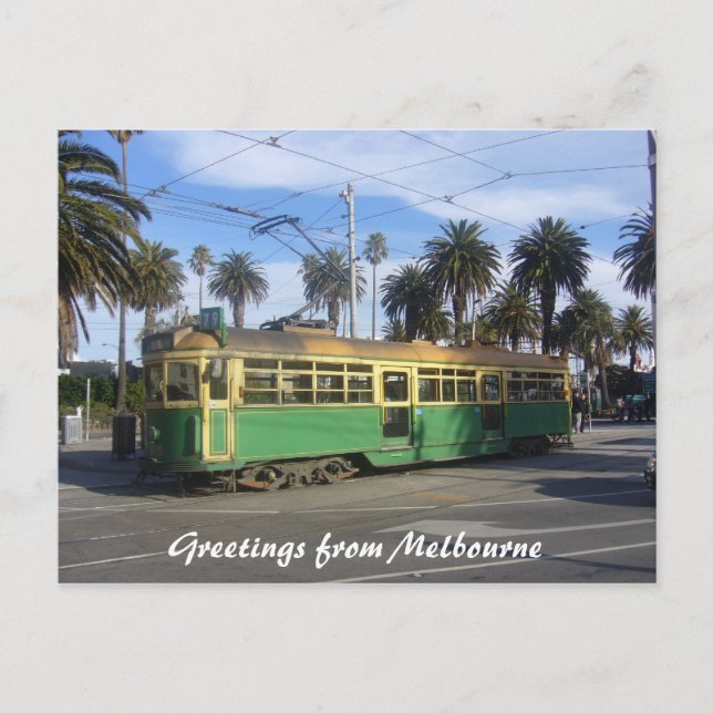 Melbourne Tram Postkarte (Vorderseite)