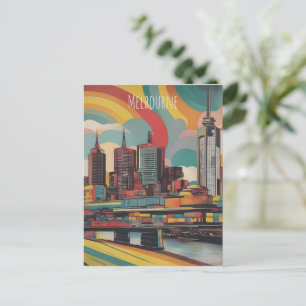 Melbourne Vintage-Plakat Postkarte