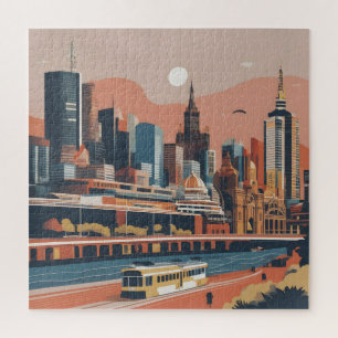 Melbourne Vintage Poster Puzzle