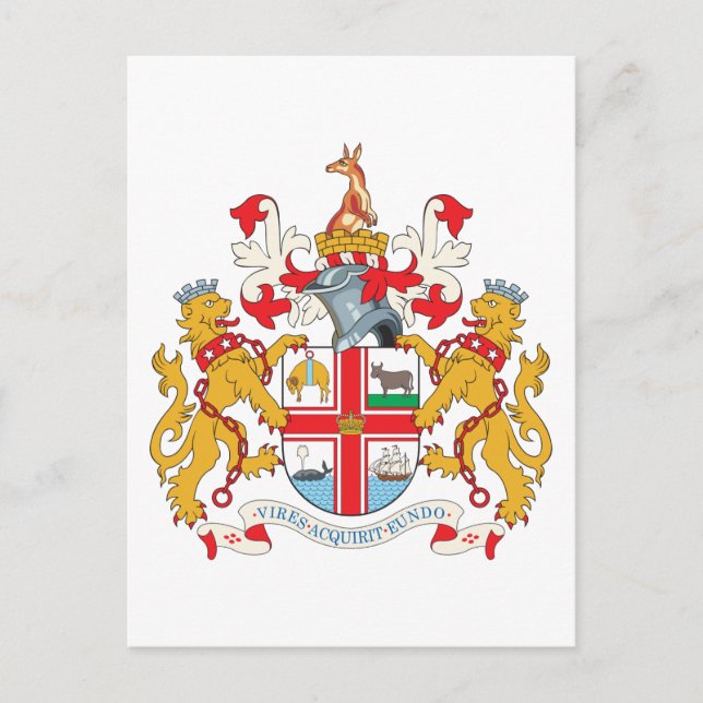 Melbourne-Wappen Postkarte (Vorderseite)