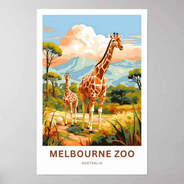 Melbourne ZoAustralia Travel Print Poster (Vorne)